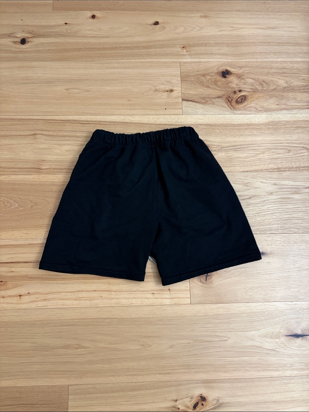 Essentials Black Shorts with White Stripe Accents - Picture 3 of 3